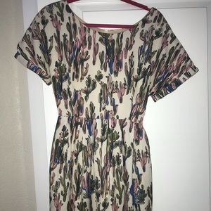 Cactus print dress